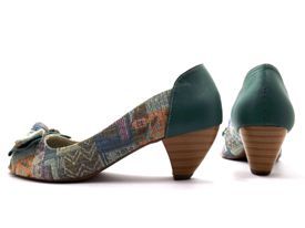 PEEP TOE ESTAMPA VERDE