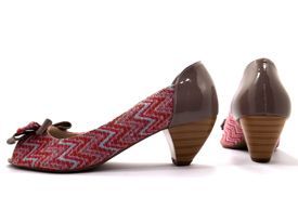 PEEP TOE ESTAMPA ROSADA