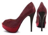 SUPER PEEP TOE RED SEND